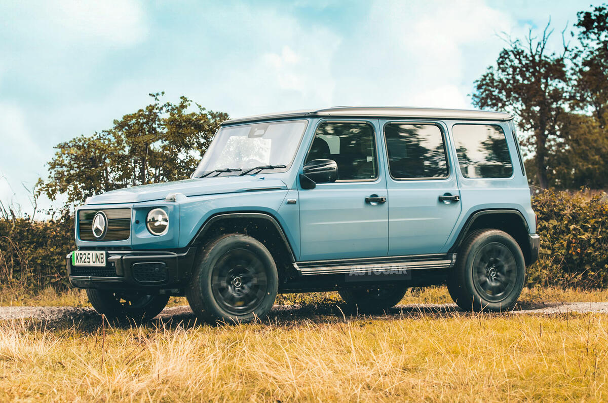 Renderização do Mercedes-Benz 'Little G' em perspectiva frontal