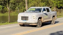 Detalhe do chassi e rodas do protótipo da Volkswagen Amarok 2027