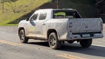 Rodas e suspensão traseira em detalhe do protótipo da Volkswagen Amarok 2027