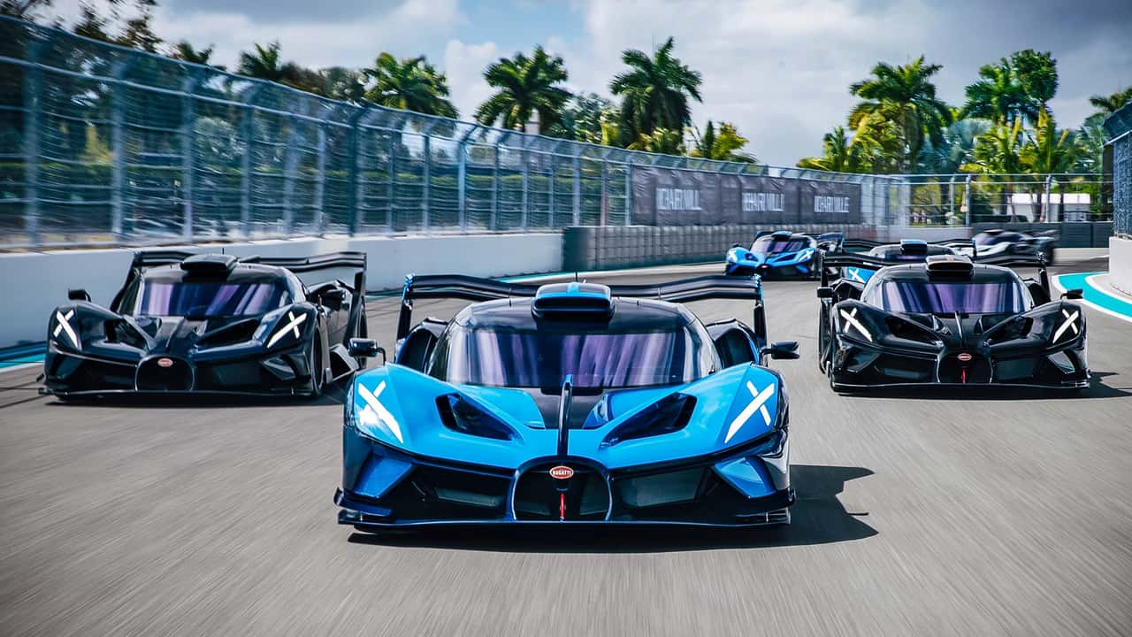 Bugatti Bolide 2026 em Miami na pista