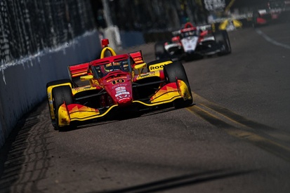Alex Palou durante teste de IndyCar