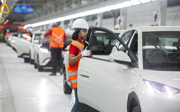 Vista aérea da fábrica da BYD em Camaçari, Bahia