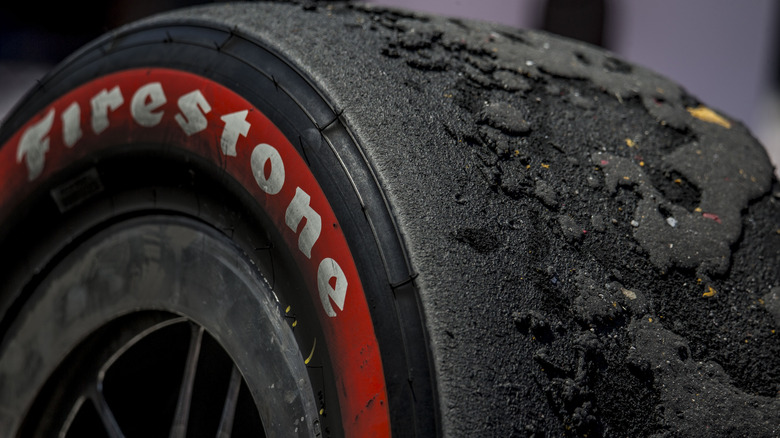 IndyCar Firestone pneu em corrida oval