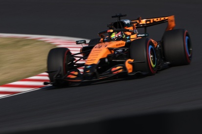 Oscar Piastri da McLaren em ação durante o treino classificatório do GP do Japão de F1