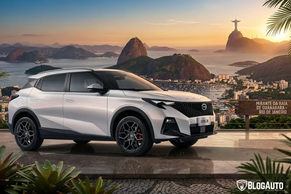 GAC GS3 SUV compacto branco estacionado