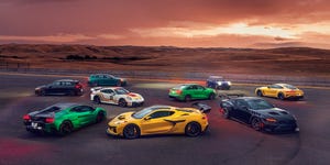 Grupo de veículos Chevrolet Corvette C8