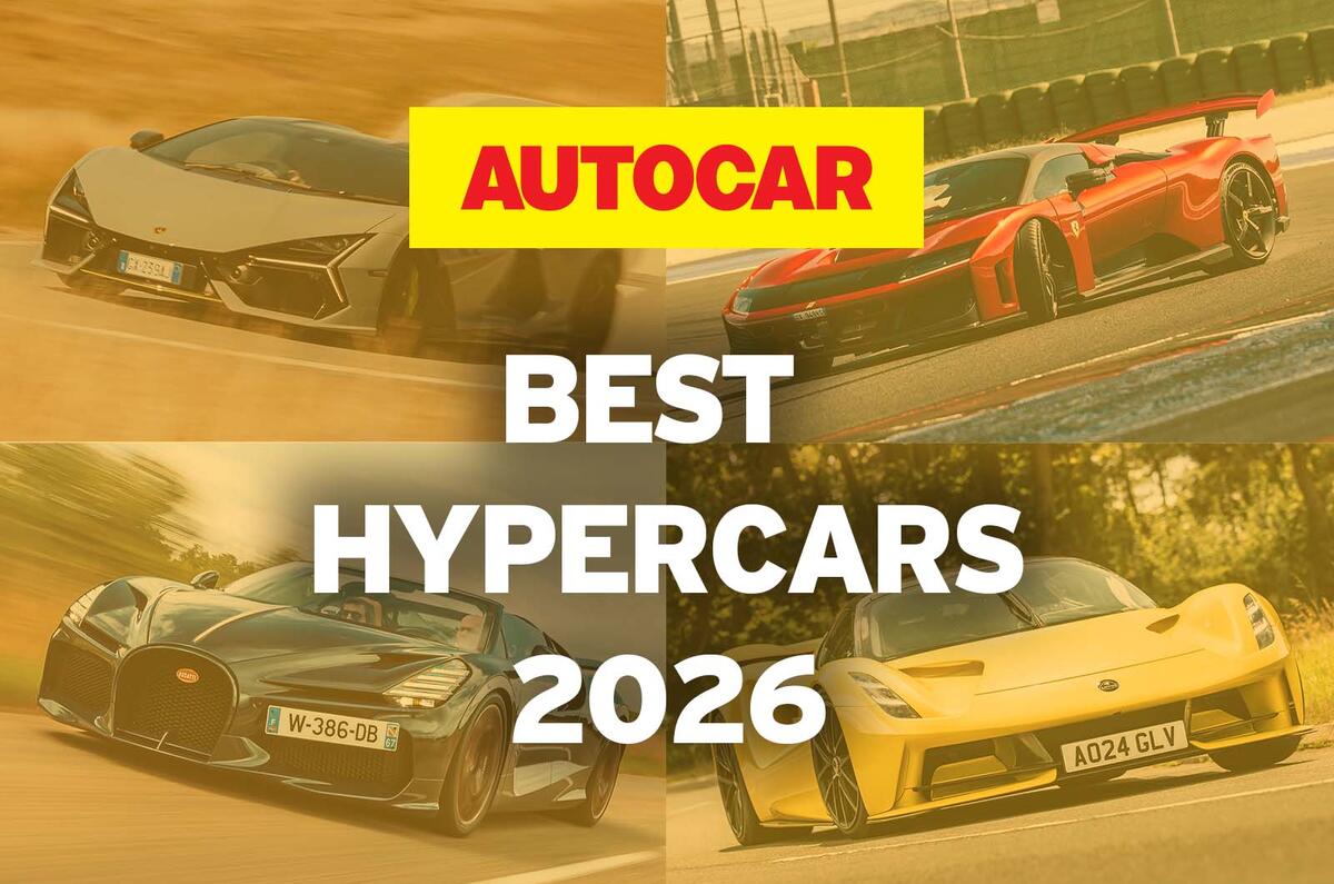 Grupo de hypercars de alta performance em uma pista de corrida, destacando o Aston Martin Valkyrie e outros modelos