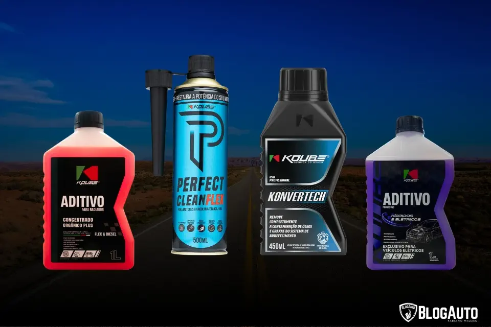 Produtos da Koube, incluindo aditivos para sistemas de arrefecimento