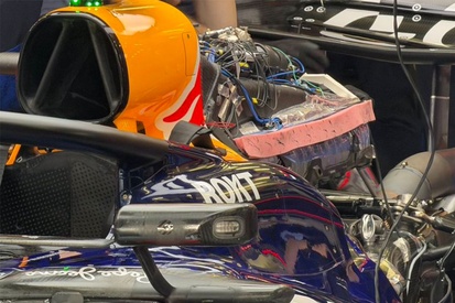 Detalhe da unidade de potência da Red Bull Racing na Fórmula 1