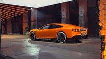 Conceito de um cupê esportivo Mercedes-AMG GT XX, visão lateral