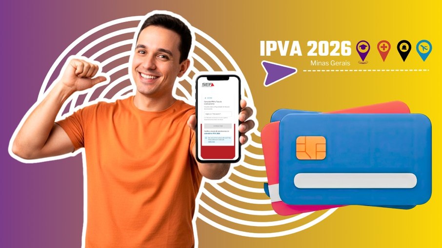 Tela de computador exibindo informações de IPVA para o estado de Minas Gerais