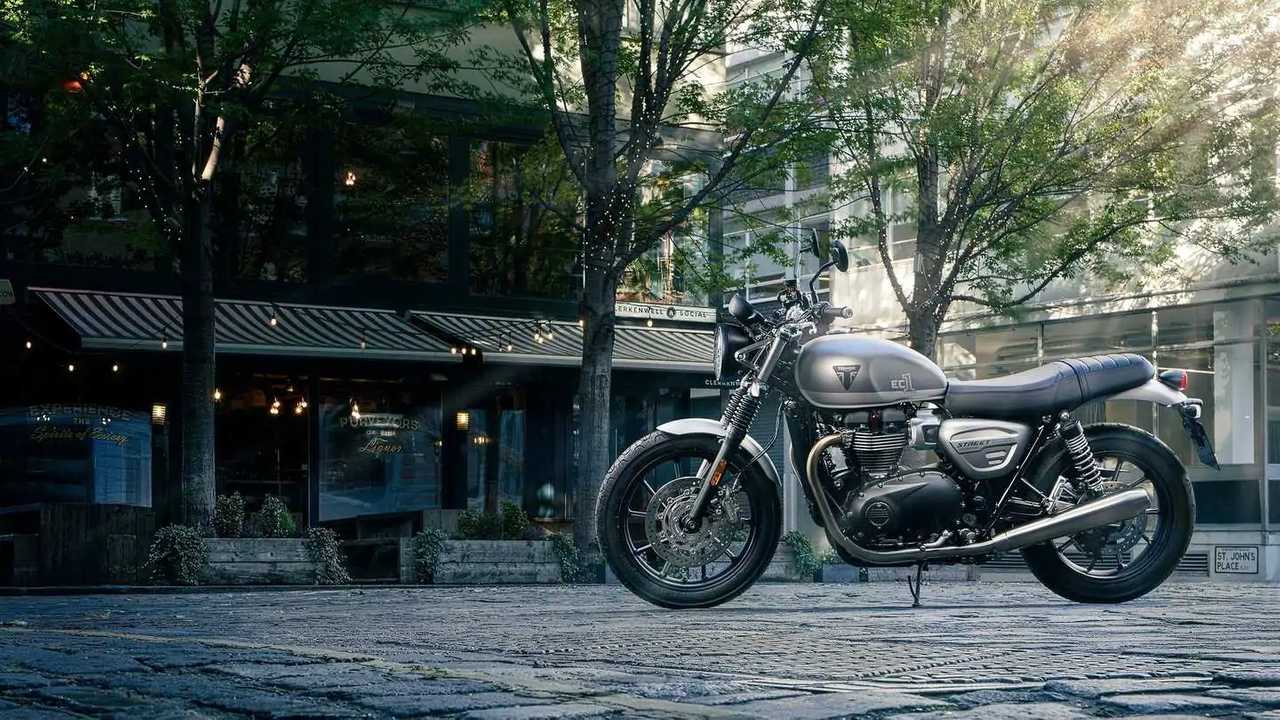 2022 Triumph Street Twin EC1 Edition em vista lateral esquerda