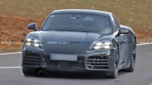 Detalhe do Porsche 718 Cayman EV em testes