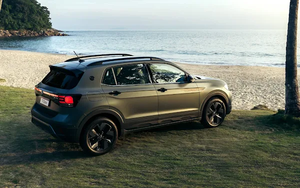Volkswagen T-Cross 2026 na cor azul visto de frente
