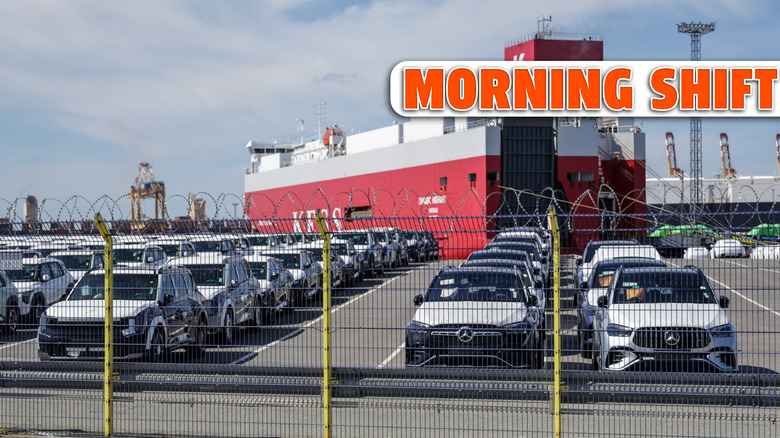 Representação gráfica de tarifas impactando a indústria automotiva global