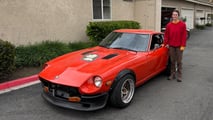 Datsun 240Z em ação na subida de montanha