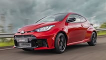 Toyota GR Yaris 2027, detalhe da roda e lateral