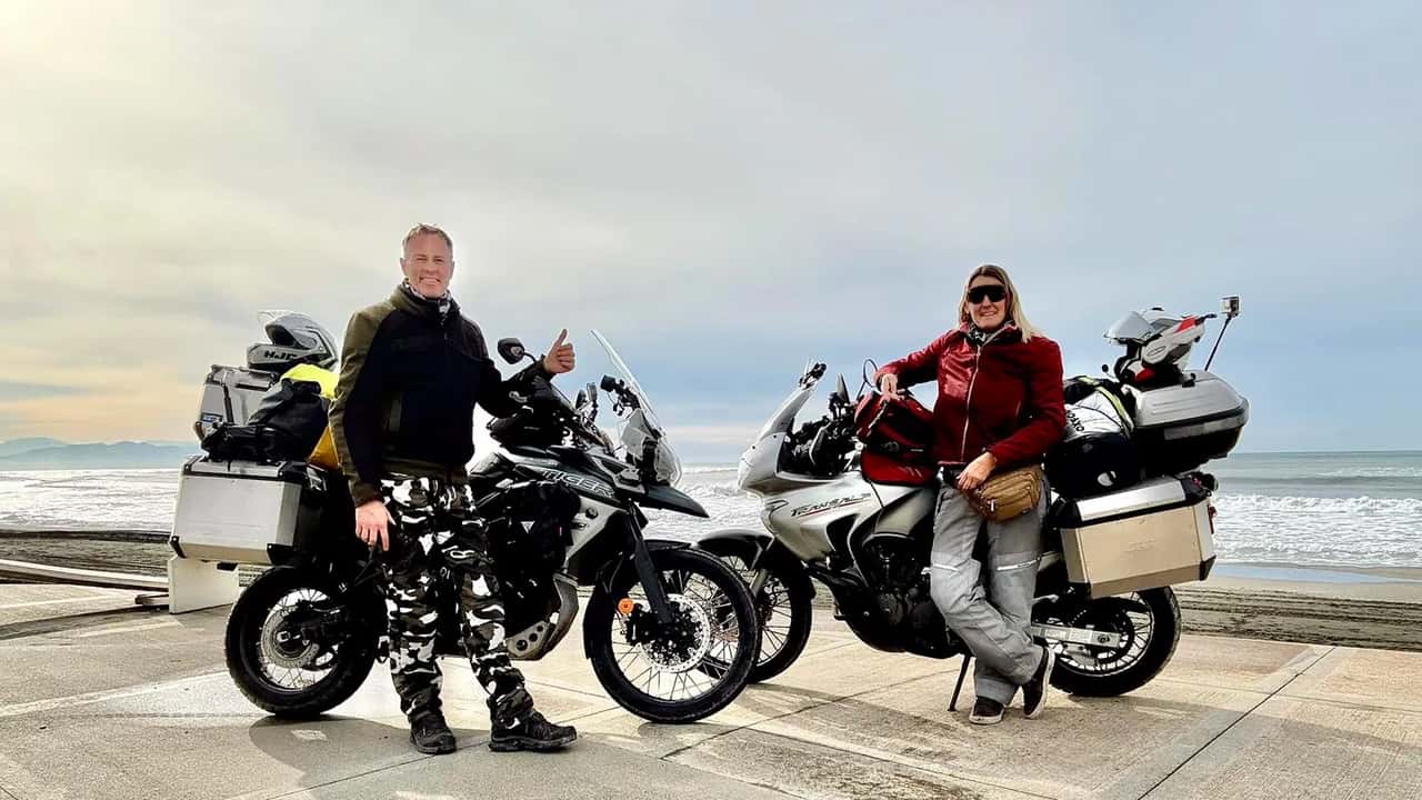 Craig e Lindsay Foreman, casal de motociclistas britânicos