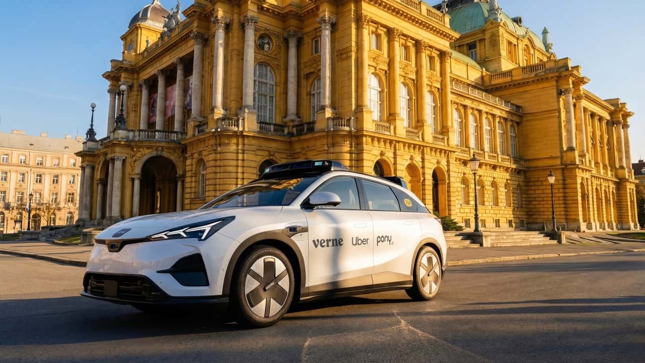 Arcfox Alpha T5 robotáxi elétrico rodando em cidade